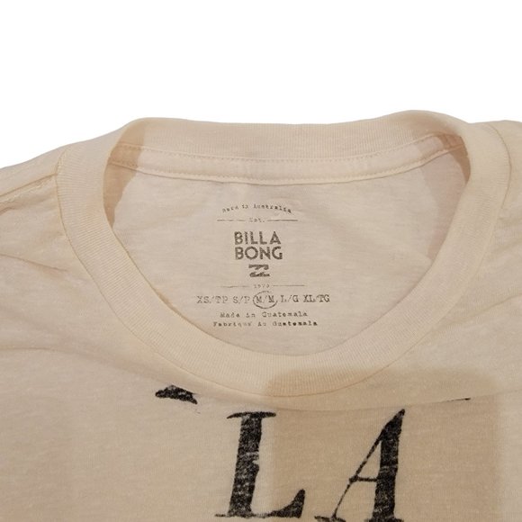 Billabong Womens La Vida Es Bella “Life is Beautiful” Burnout Tee Size Medium - Picture 4 of 4